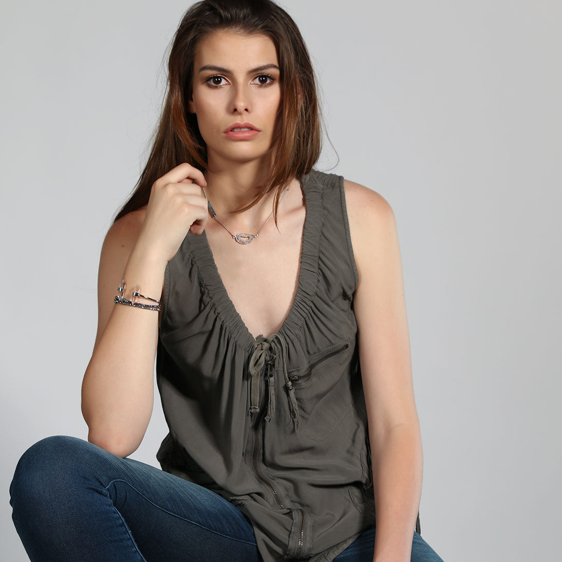 Inferno diffuser necklace in steel - Rocking Vibe