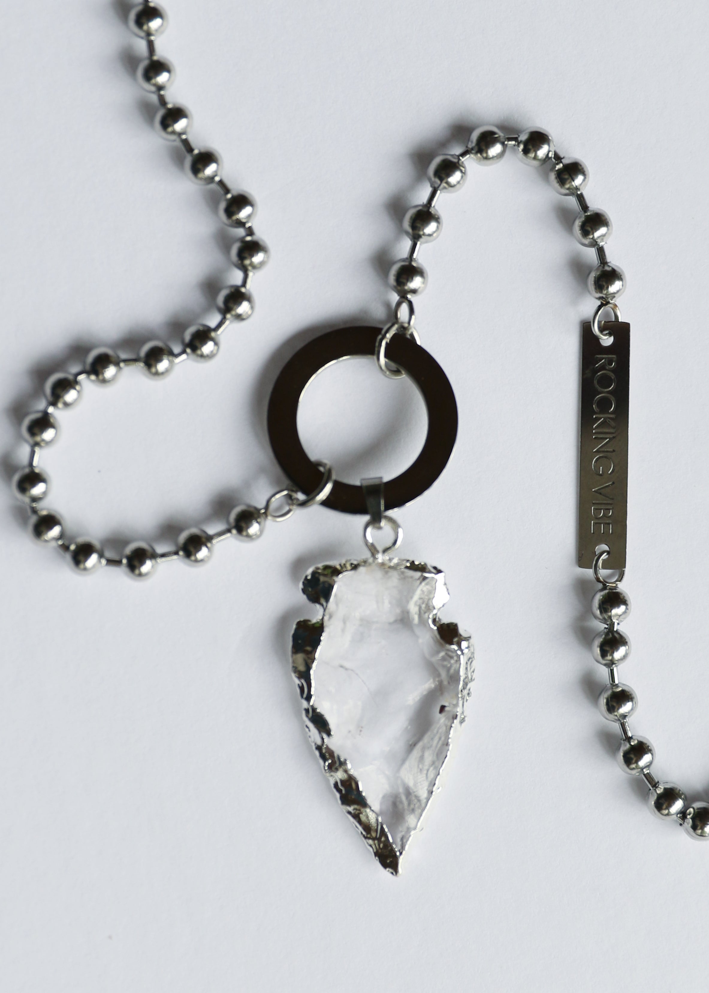 Juno diffuser necklace in steel - Rocking Vibe