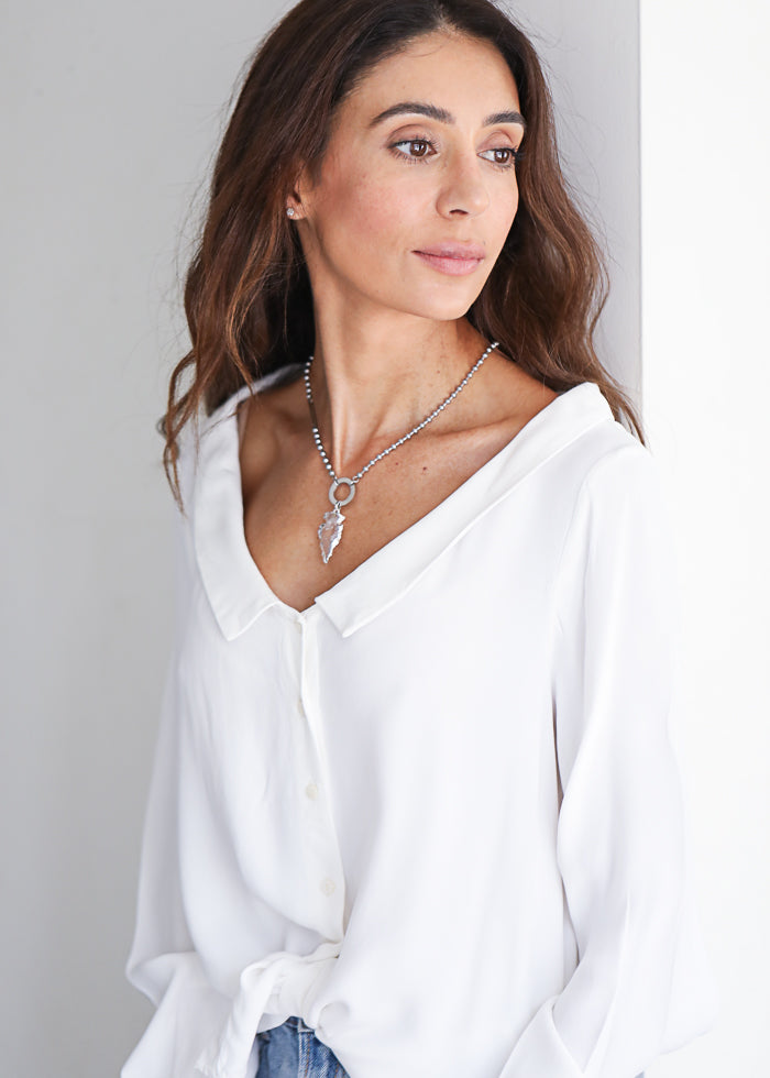 Juno diffuser necklace in steel - Rocking Vibe