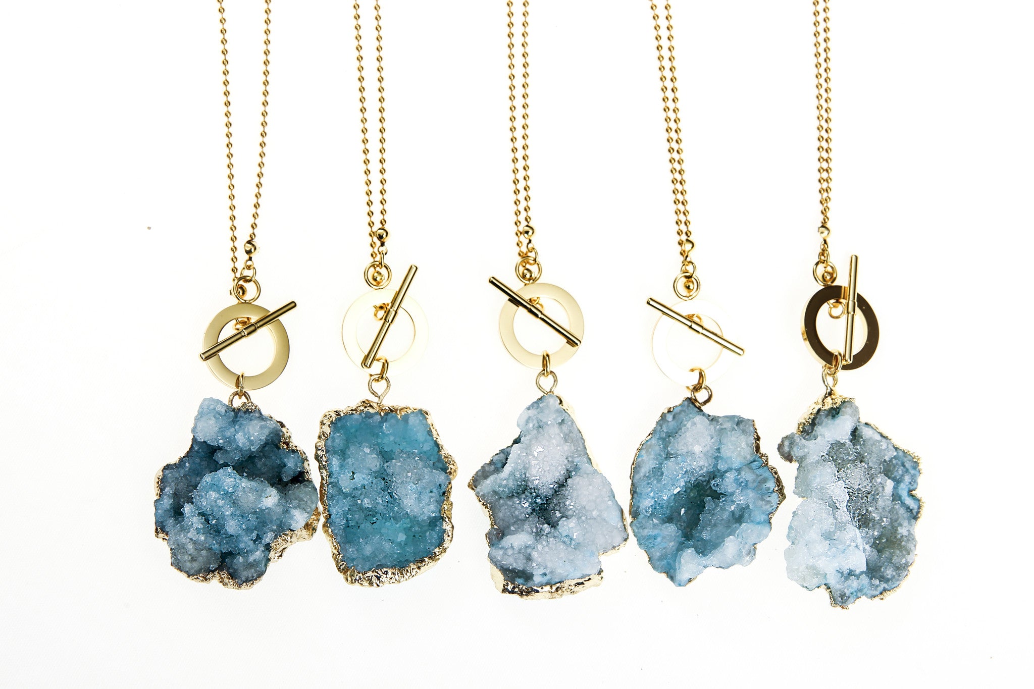 Limitless necklace in gold, aqua - Rocking Vibe