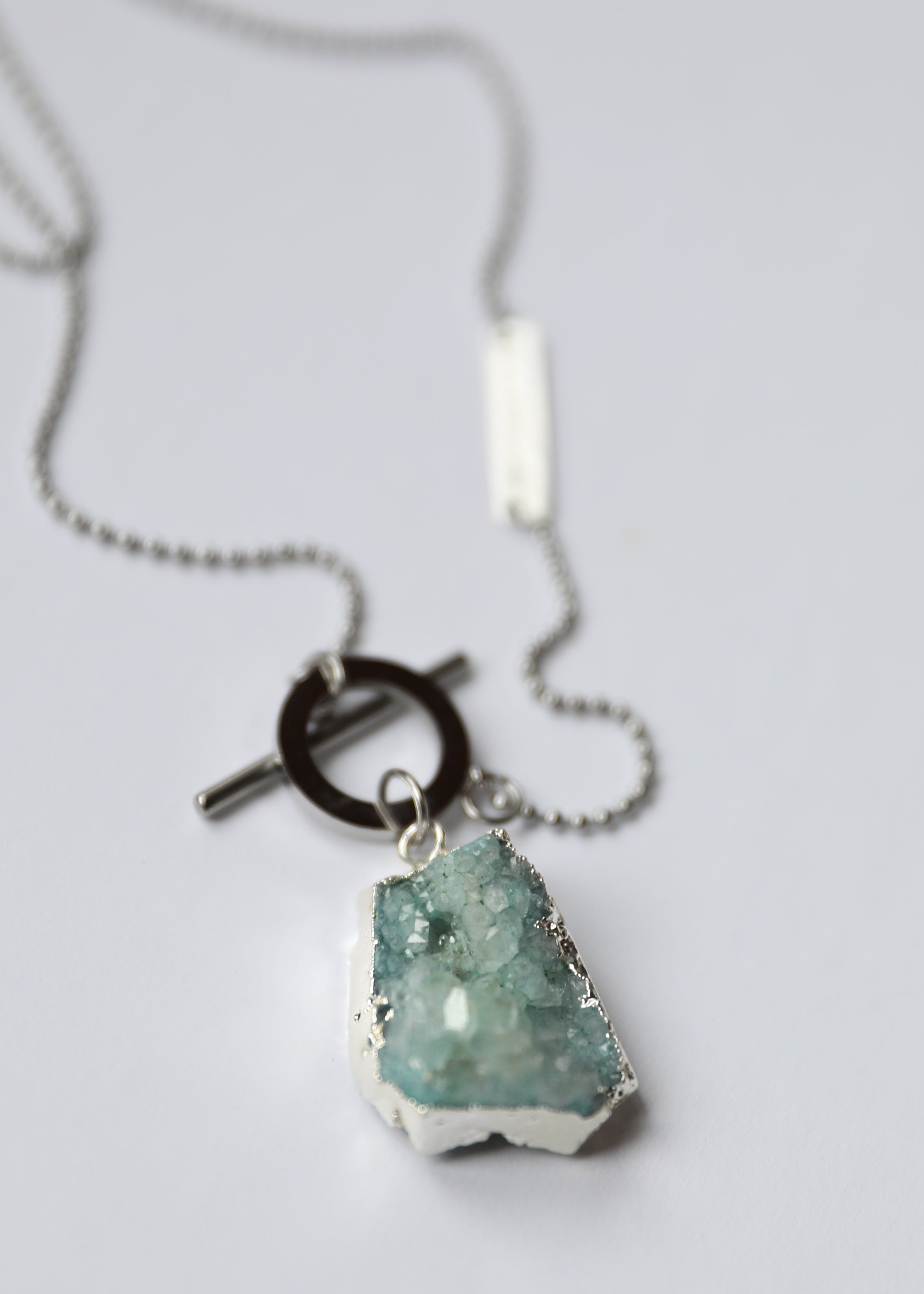 Limitless necklace in steel, aqua - Rocking Vibe