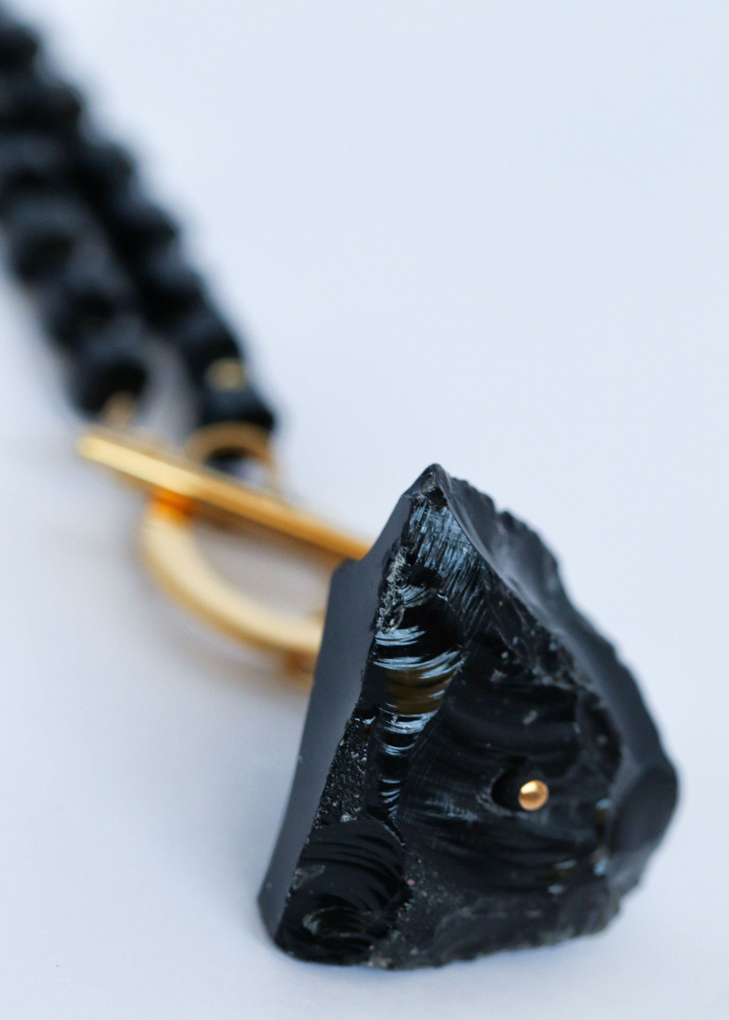 Mystic Soul diffuser necklace in gold, alternate view - Rocking Vibe