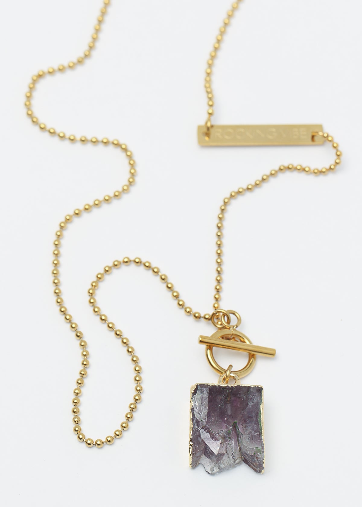 Origin necklace in gold with amethyst - Rocking Vibe
