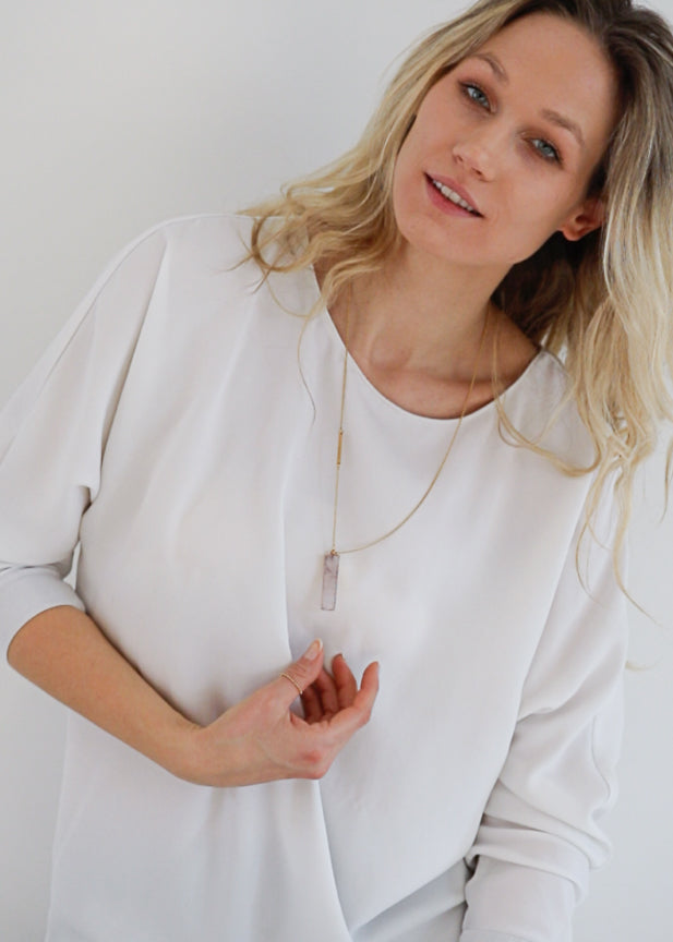 Rose Bar necklace in gold - Rocking Vibe