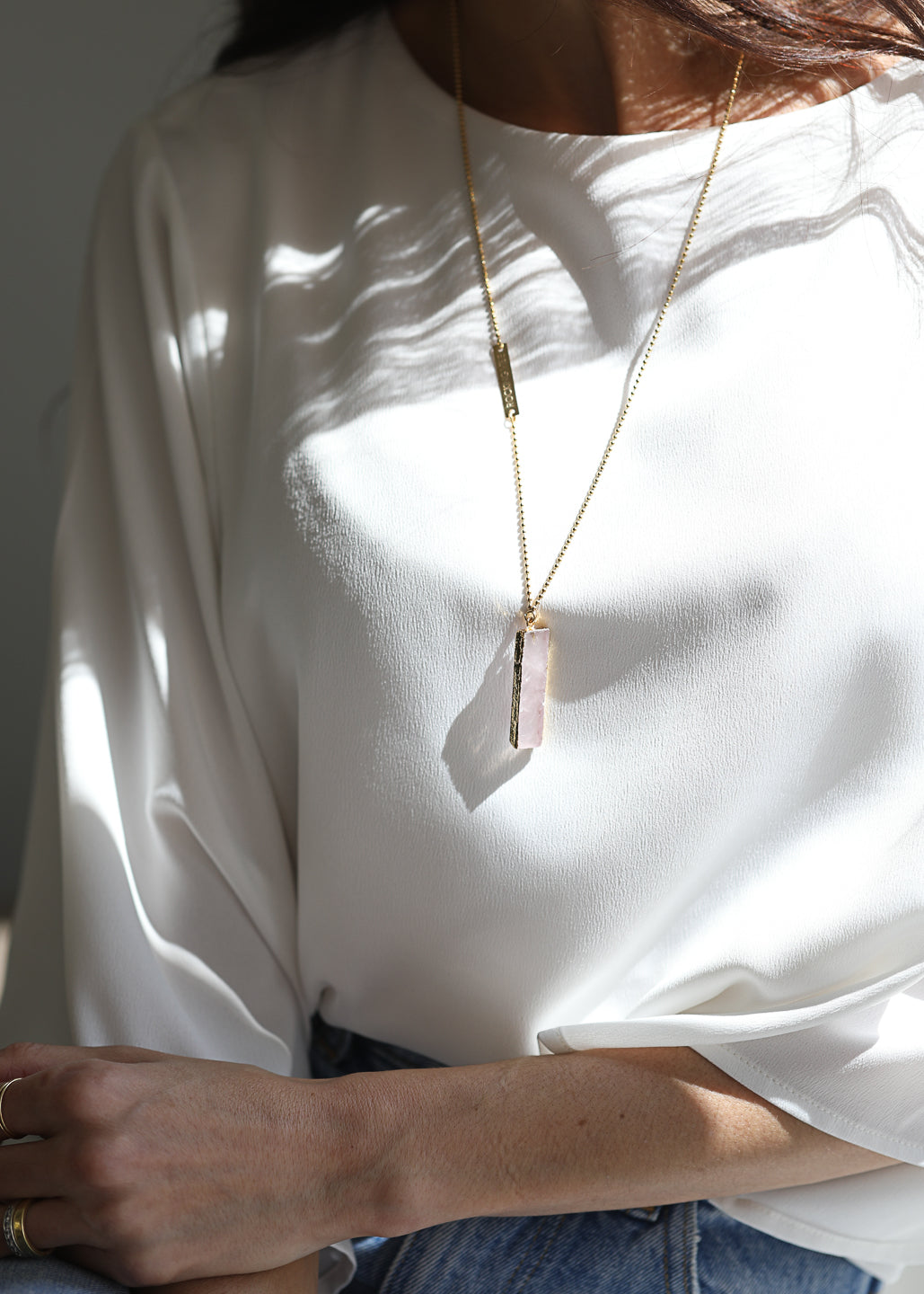 Rose Bar necklace in gold - Rocking Vibe