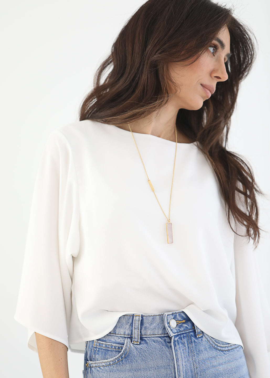 Rose Bar necklace in gold - Rocking Vibe