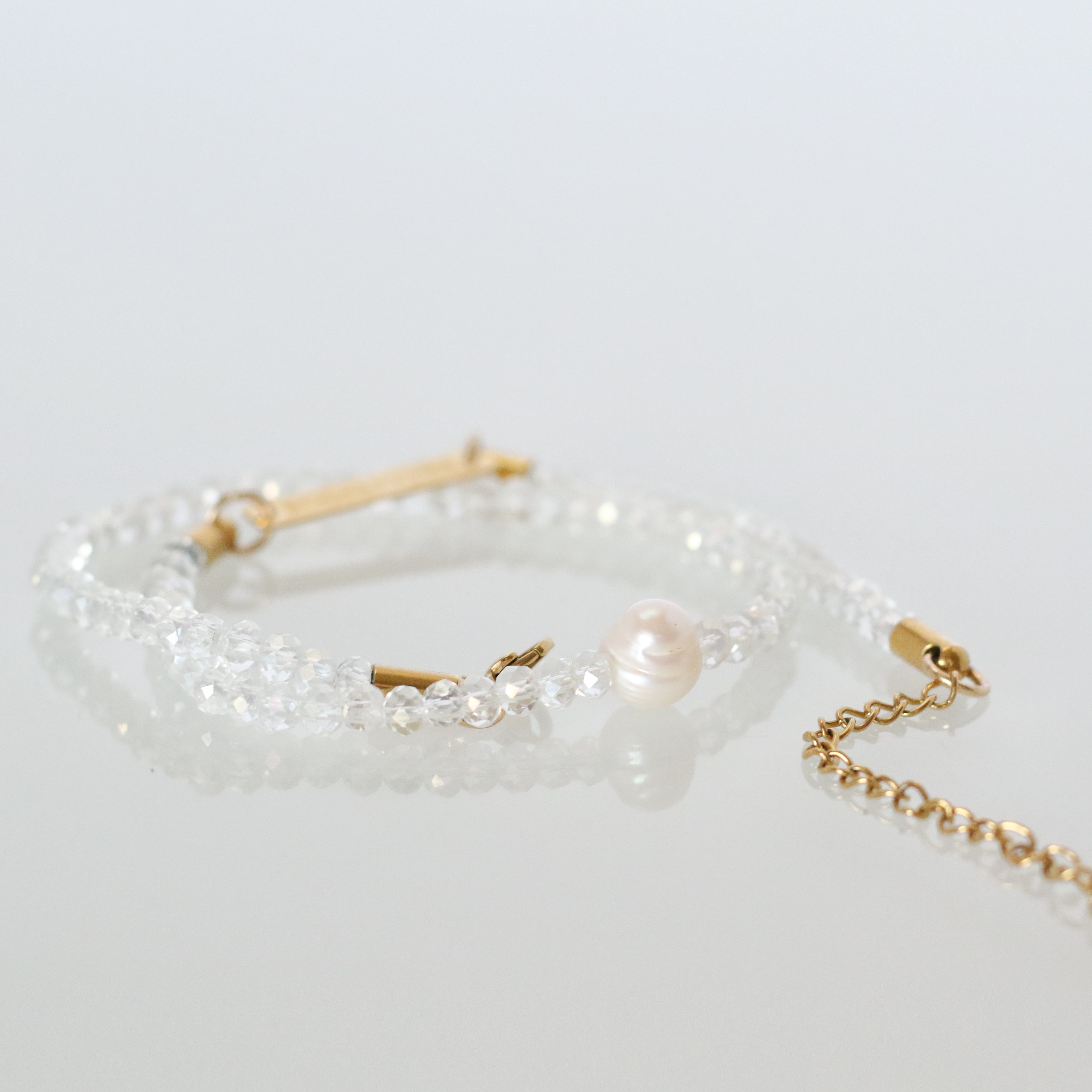 Soul Sparkle choker, clear white - Rocking Vibe