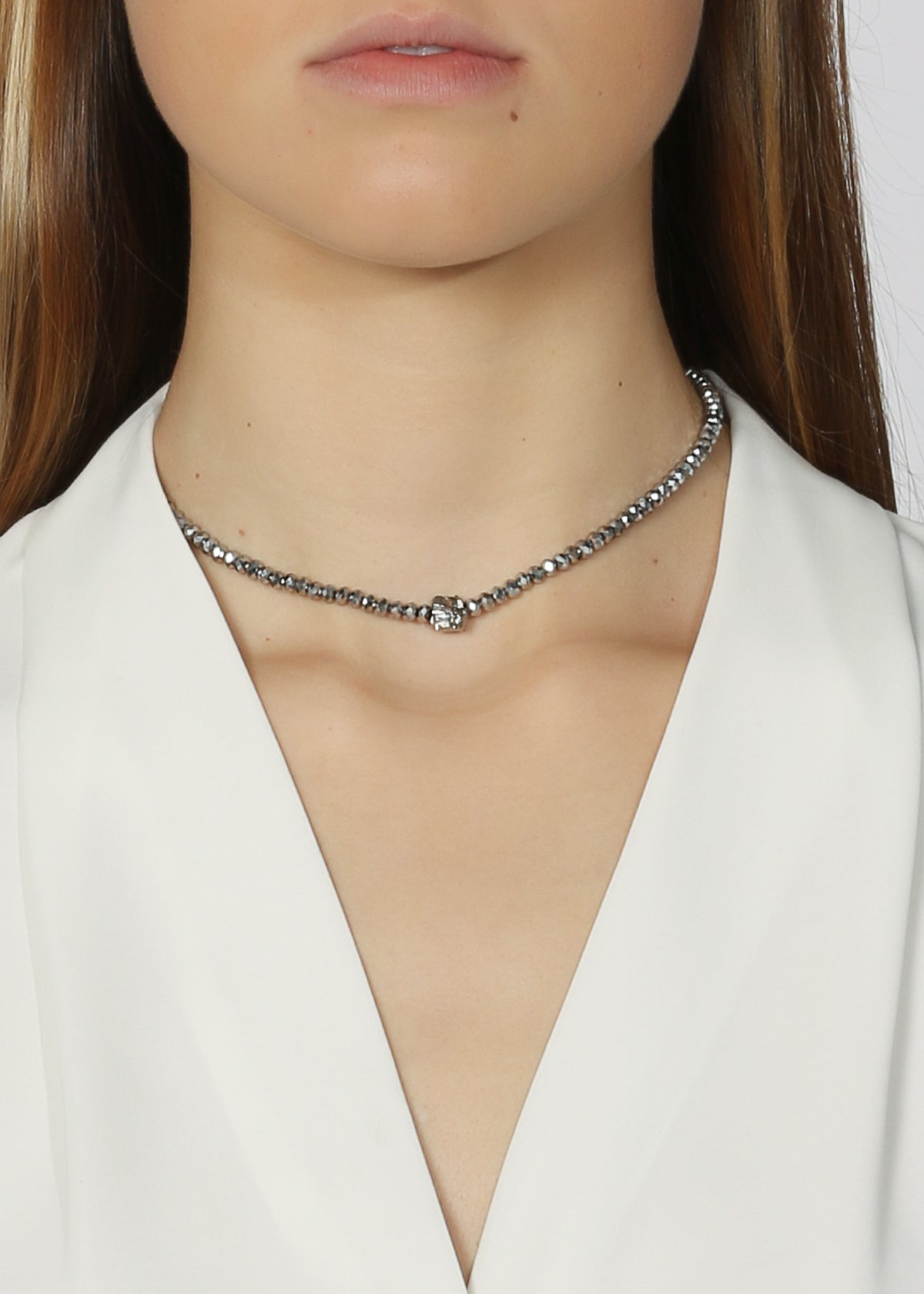 Soul Sparkle choker, silver - Rocking Vibe